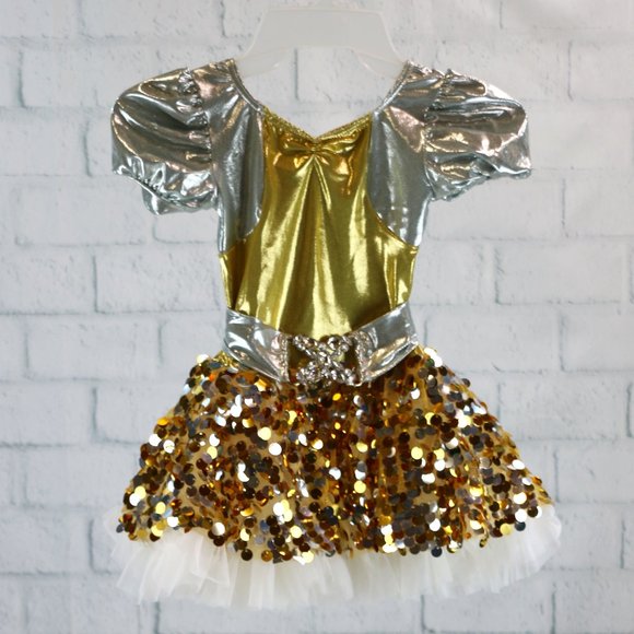 Weissman Girls Gold & Silver Dance Costume